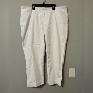 Soft Surroundings White Cropped/ankle Pant Size 2x